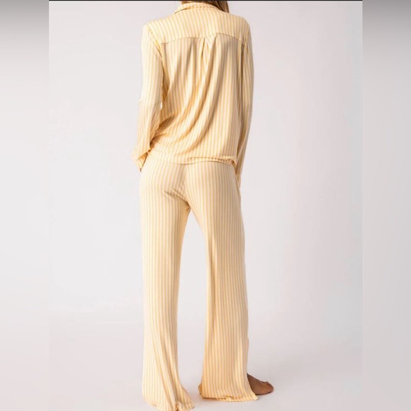 PJ SALVAGE Lazy Days Pajama Bottoms Yellow Sunshine S - Picture 3 of 5